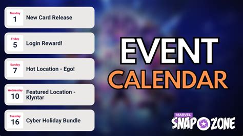 Marvel Snap Schedule and Event Calendar